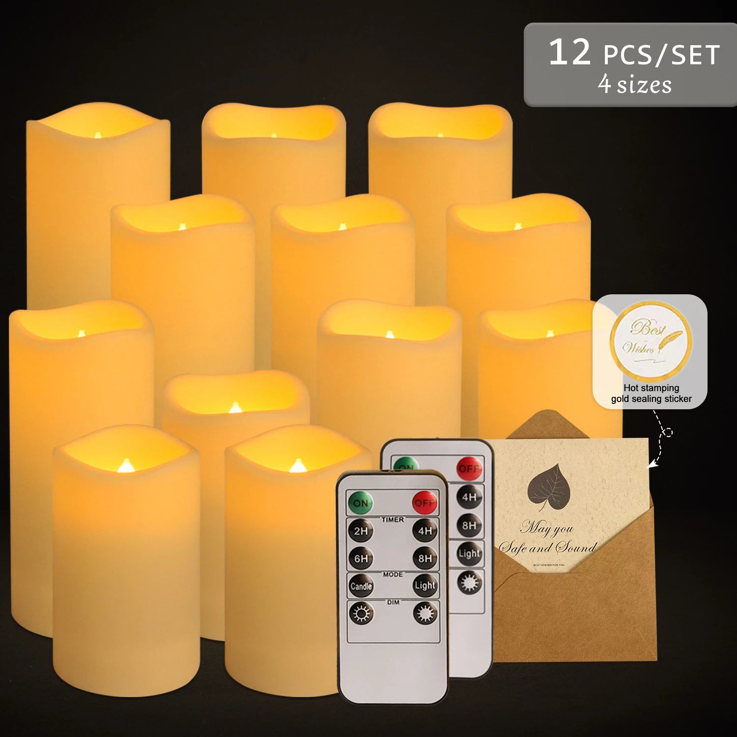 4-144 units/set of waterproof indoor flameless LED candle lights Christmas home decoration wedding holiday decoration