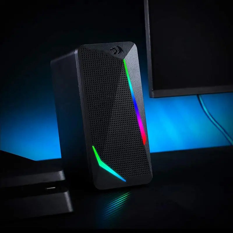 Redragon GS510 Waltz RGB Desktop Speakers 2.0 Channel PC Computer Stereo Speaker with 4 Colorful LED Backlight Modes