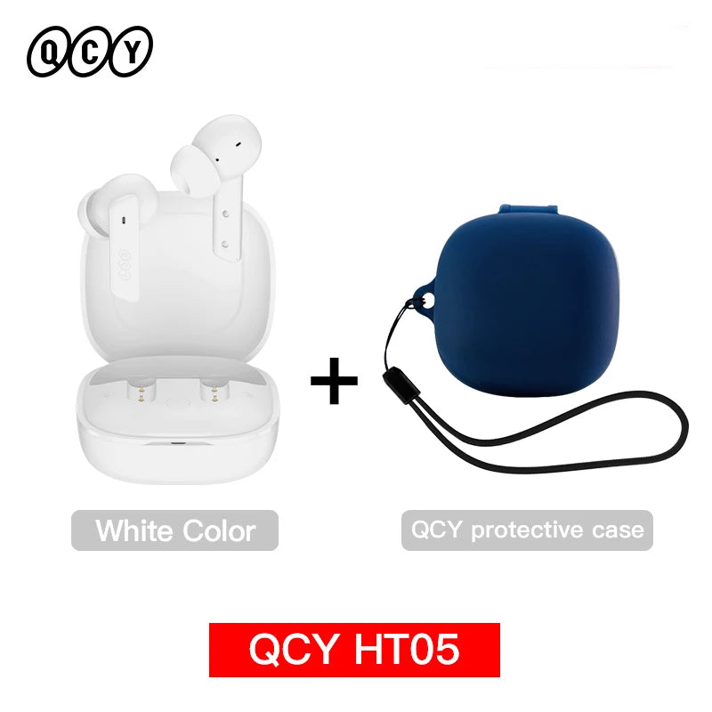 QCY HT05 ANC Wireless TWS Bluetooth 5.2 Earphones 40dB Active Noise Cancellation Headset in-Ear Mics Handfree Phone