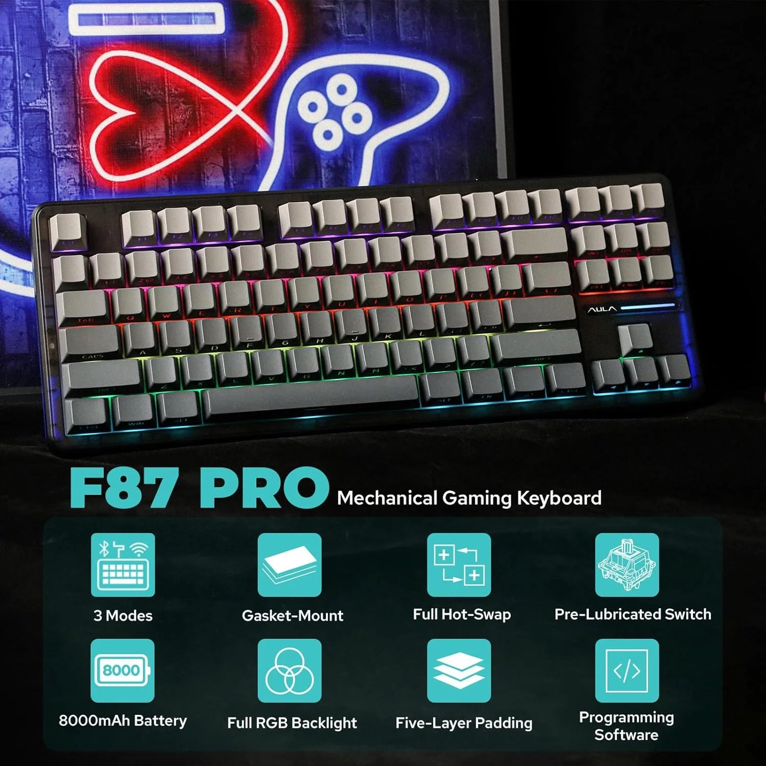 aula-f87-pro-mechanical-keyboard-3-mode-2-4g-usb-bluetooth-tri-mode-wireless-gaming-keyboard-87-key-hotswap-rgb-gasket-keyboard