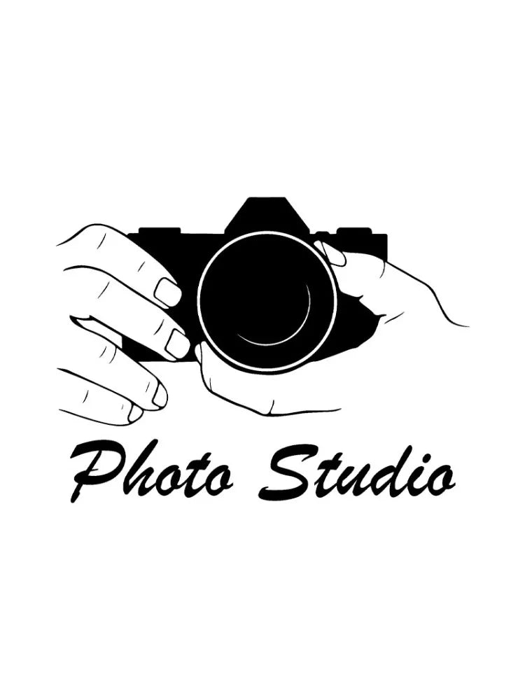 Photography Studio Logo Wall Decal Vinyl Window Sticker Camera Art Decorations for Business Room Office Photo Studio