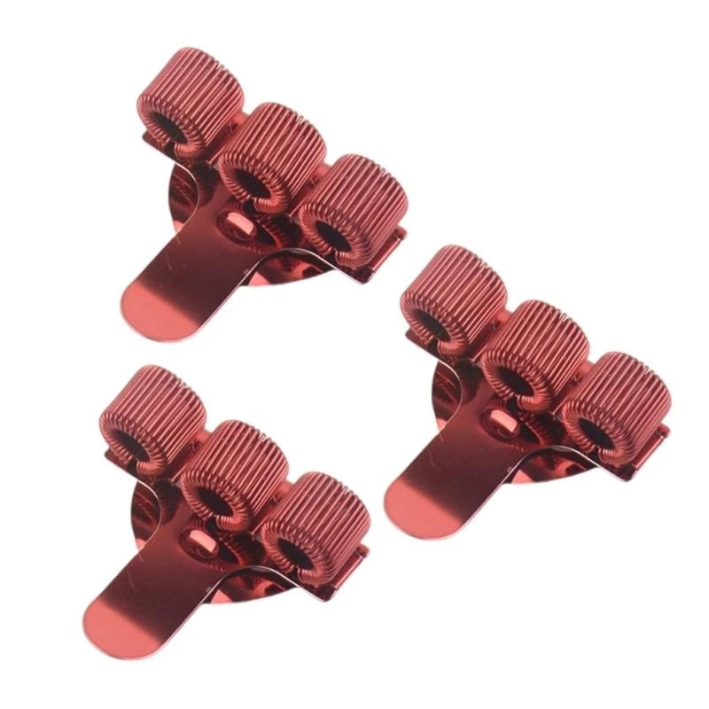 3Pcs Metal Pen Holder with Pocket Clip for Doctor Nurse Uniform Three Hole Pencil Holder with Adjustable Spring Rings