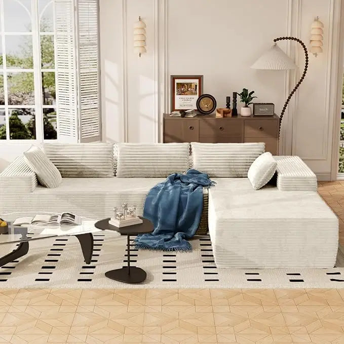 105.5’’ Modular Sectional Sofa L-Shape Modular Cloud Sofa with Deep Seat for Living Room Bedroom Upholstered Couches