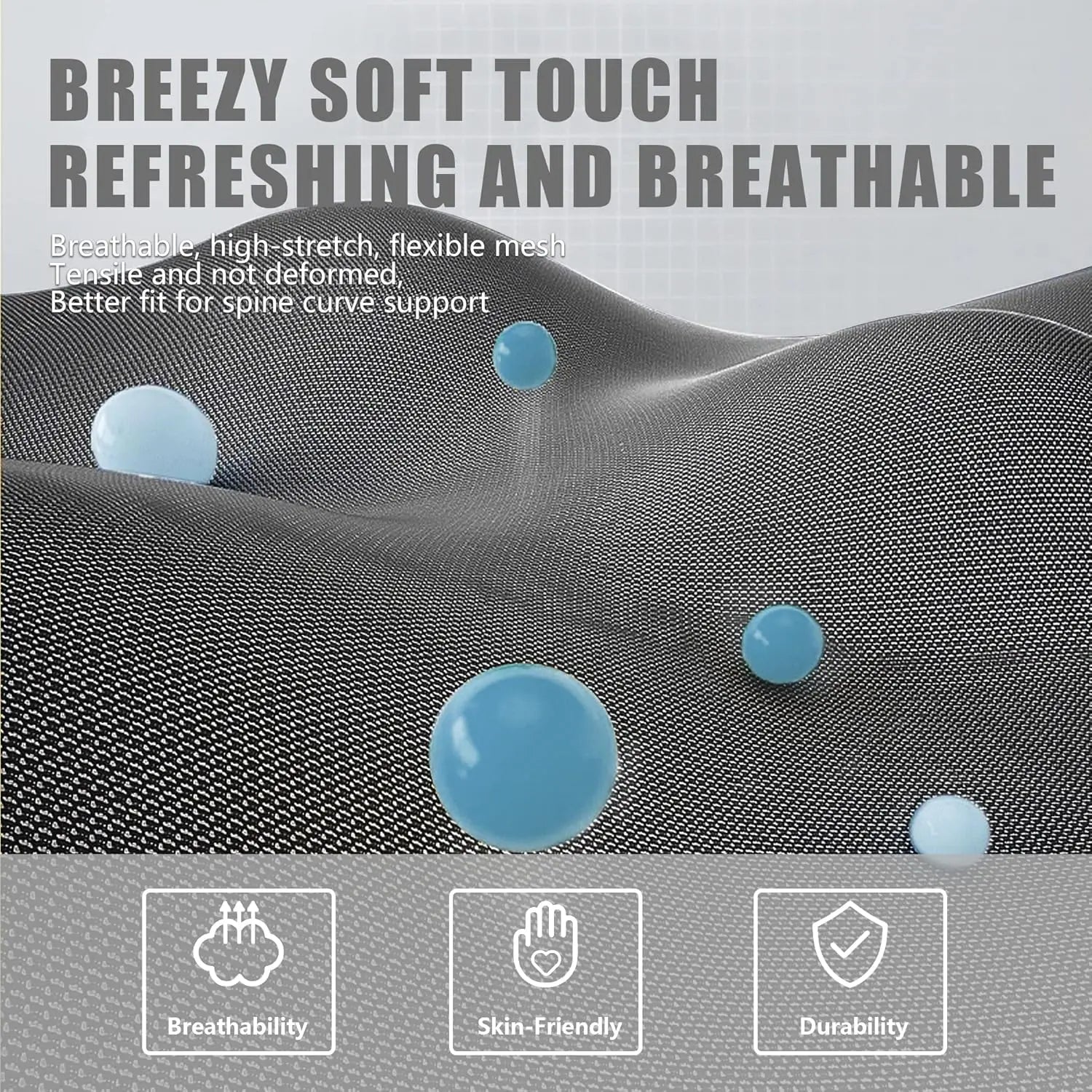 Dowinx Gaming Chair Fabric with Pocket Spring Cushion,Game Chair Cloth with Headrest Ergonomic Computer Chair