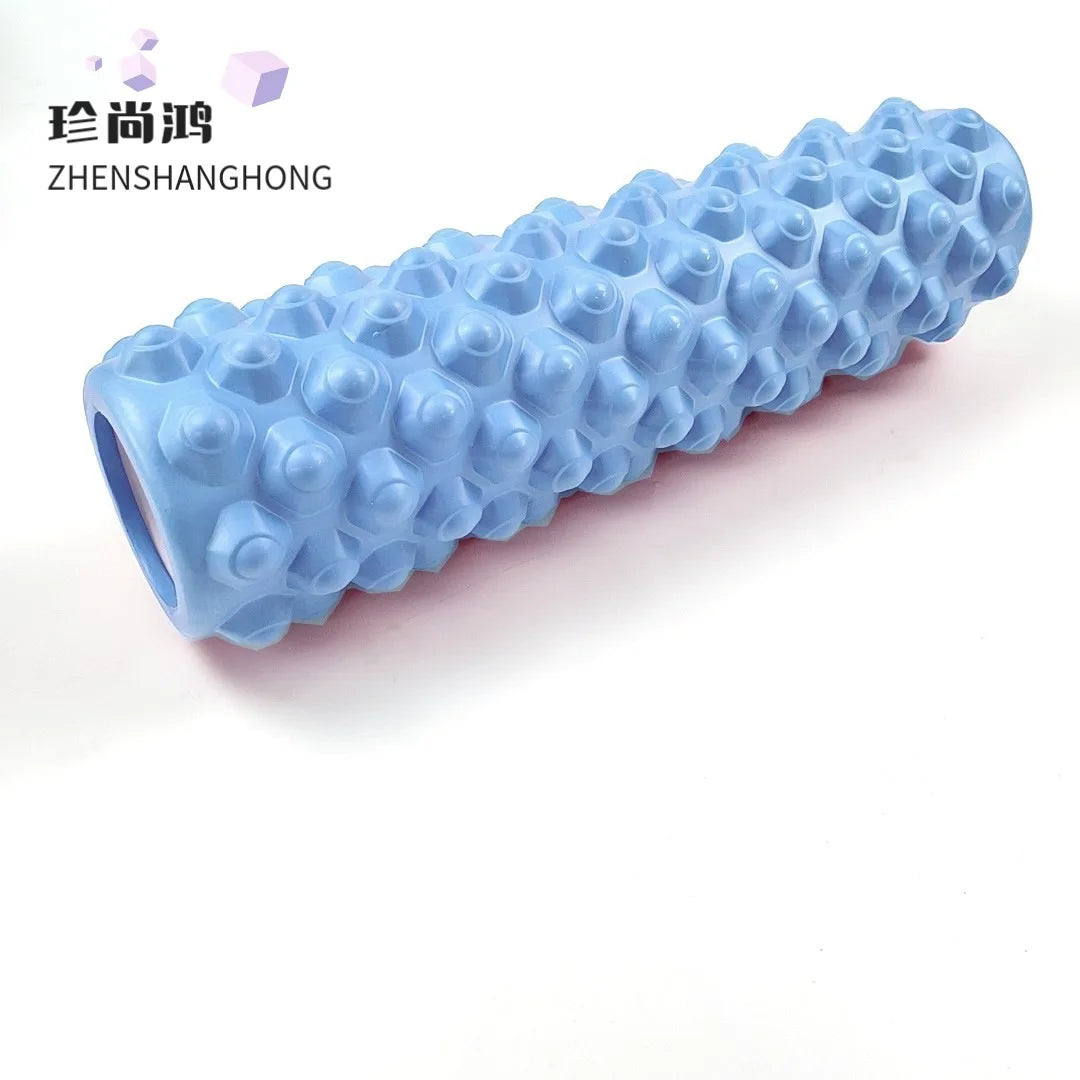EVA Foam Roller with Texture - Hollow Design for Muscle Recovery & Yoga - 45Cm blue - Foam Roller