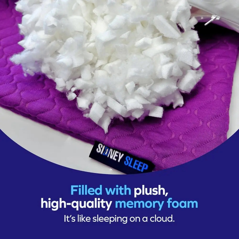King Size Adjustable Memory Foam Pillow for Side and Back Sleepers - Neck & Shoulder Relief with Extra Foam (Magenta)