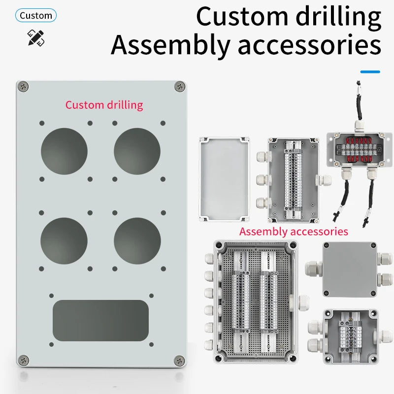 F Series Plastic ABS Junction Box Screw Cable Custom Waterproof Junction Box Ip65 Outdoor Electrical Junction Box