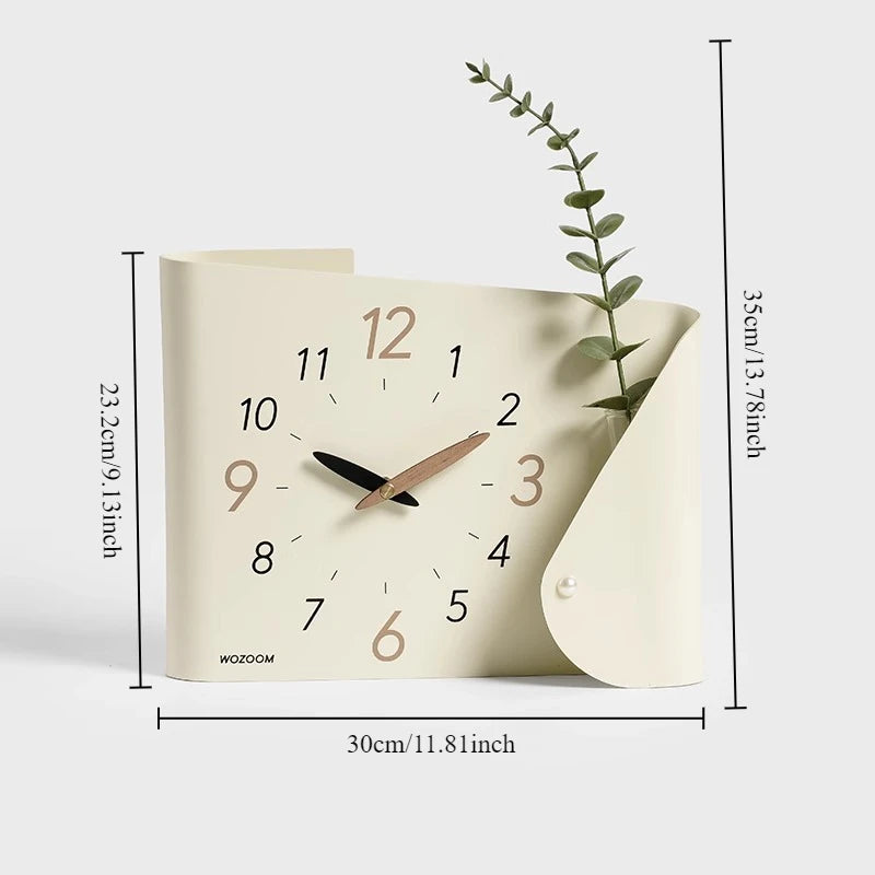 Cream Style Home Decor Living Room Foyer Desktop Decoration Creative Desk Clock