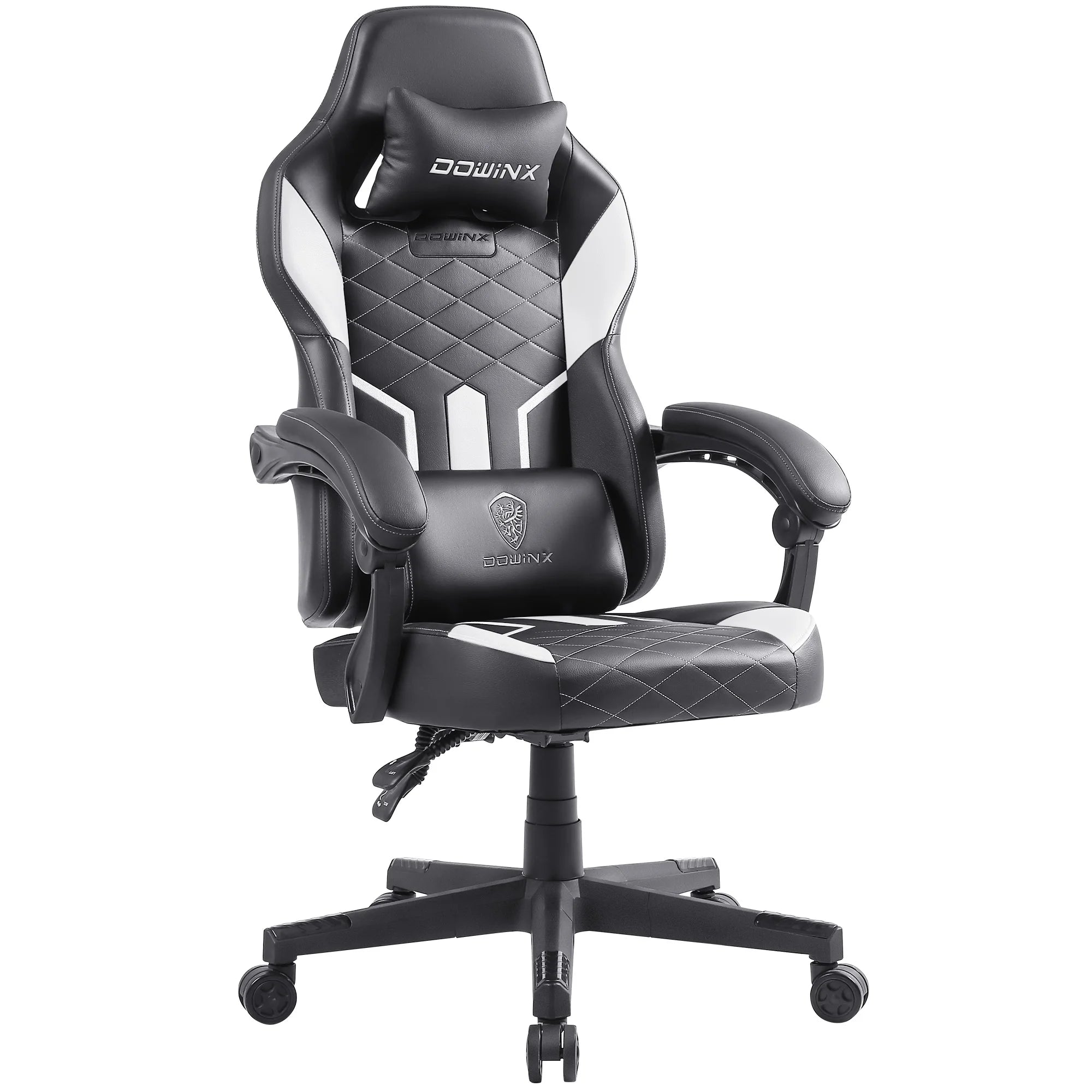 Dowinx Gaming Chair with Pocket Spring Cushion Ergonomic Computer Chair High Back Reclining Game Chair Pu Leather