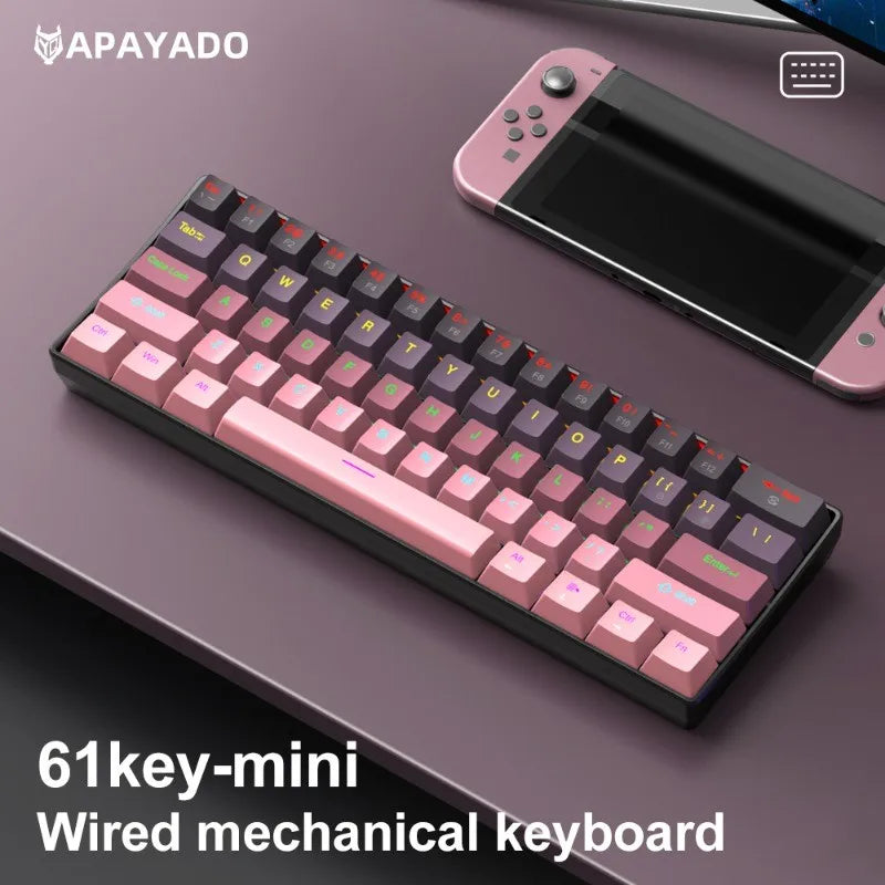 apayado-k61-mini-mechanical-keyboard-61-keys-type-c-detachable-gradient-keycaps-n-key-rollover-compact