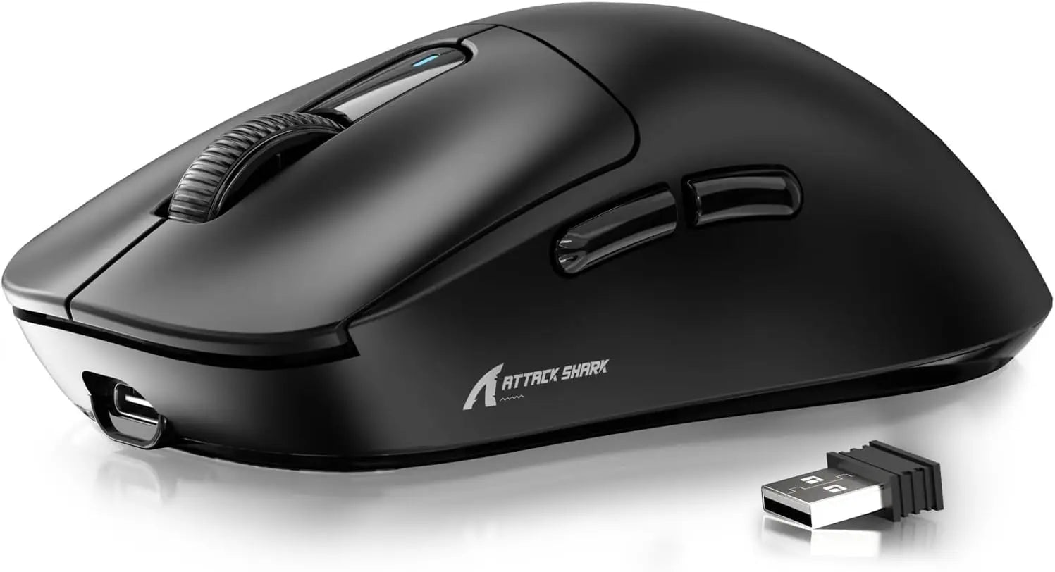 ATTACK SHARK X3 Wireless Gaming Mouse 49g Ergonomic Triple Modes PAW3395 26K 200h Battery Life Programmable Buttons