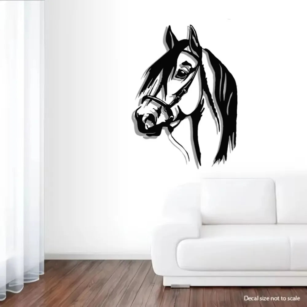 Horse Head Metal Wall Decor – Elegant Animal Art for Home & Office Perfect for Living Room & Stylish Wall Decoration