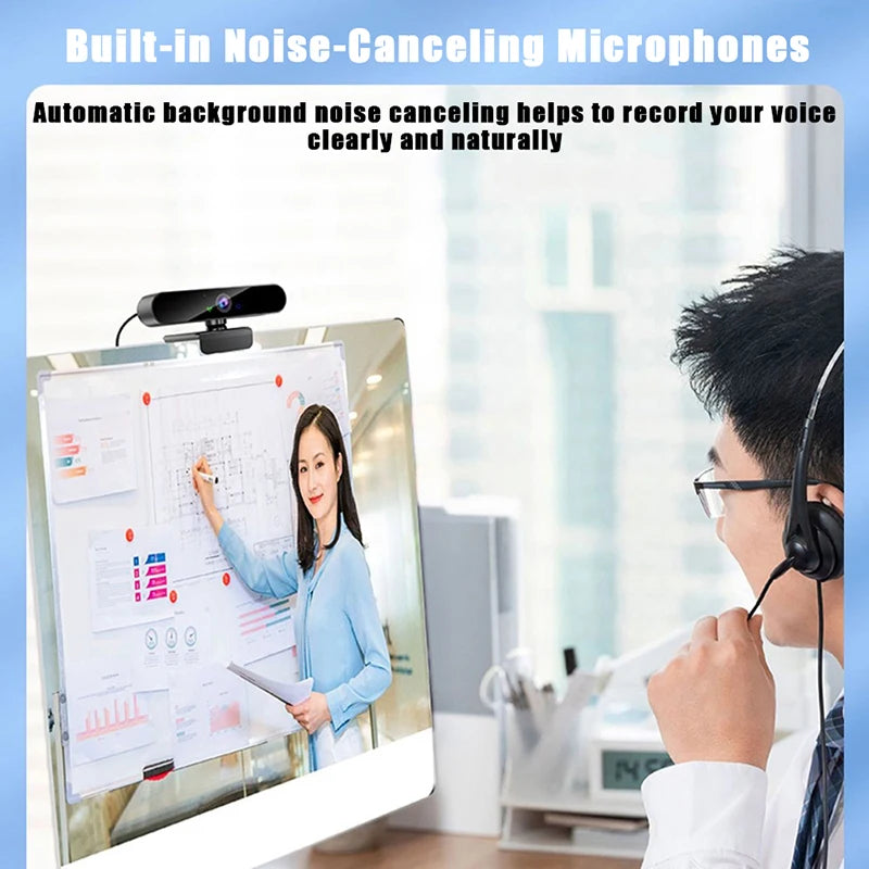 Webcams 4K USB Web Camera with Microphone Autofocus 2K Camera PC Computer Laptop Live Streaming 1080P Webcam for Video