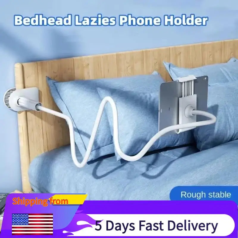 Flexible Gooseneck Tablet Stand for Desk Clip Rotating Clamp Adjustable Long Arm Lazy Mount for Ipad Bed Desk Phone