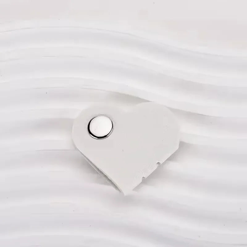 Multifunctional PU Leather Phone Data Cable Organizer Data Storage Heart-shaped Cable Clip Hub Wired Headphone Winding