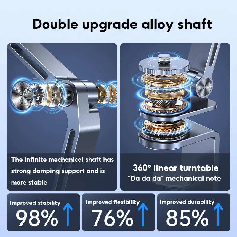 MoZhao Tablet Stand Desktop Support Stand Phone Holder 360° Rotating Folding Aluminum Alloy Office Fixing Magnetic