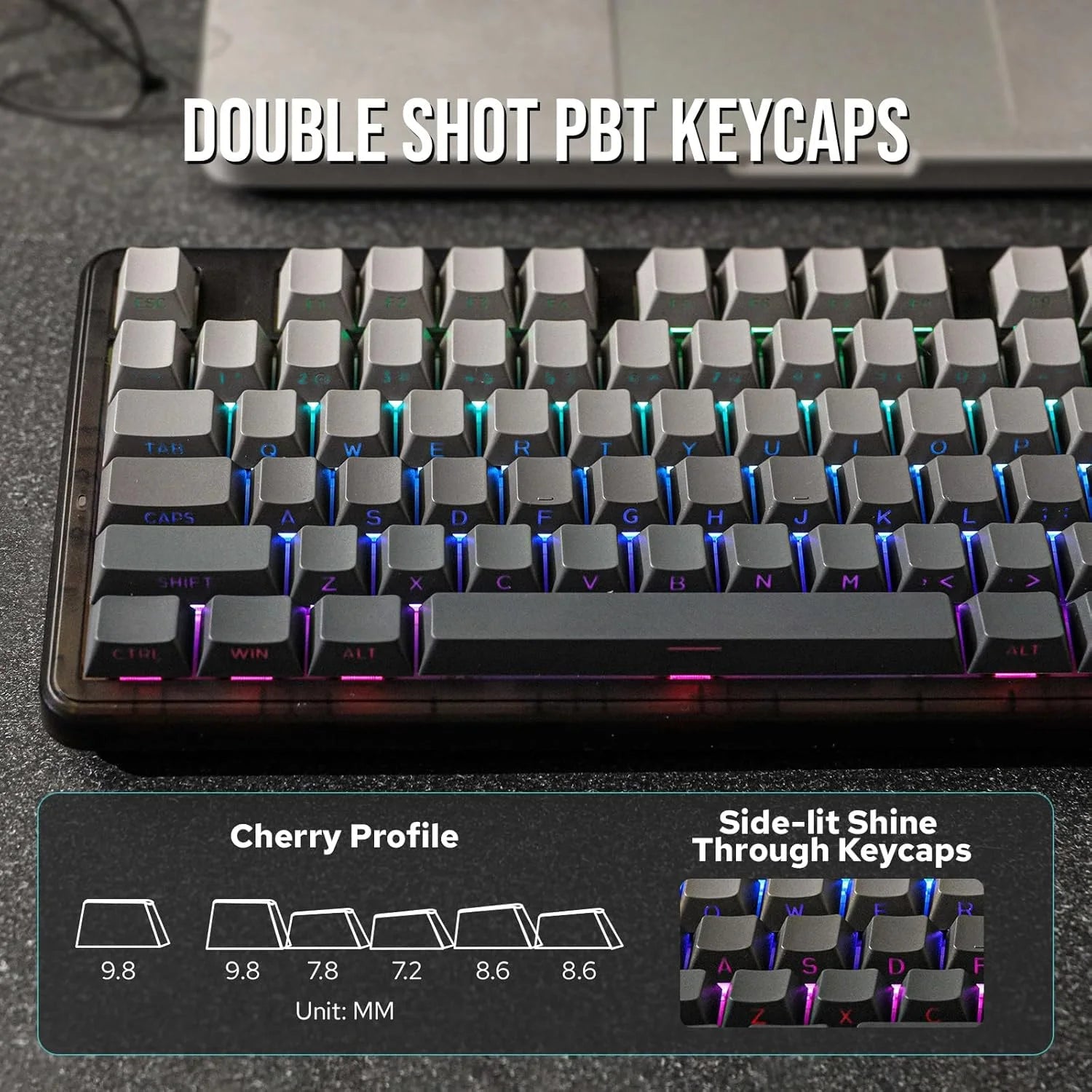 AULA F87 Pro Mechanical Keyboard 3 Mode 2.4G/USB/Bluetooth Tri Mode Wireless Gaming Keyboard 87 Key Hotswap RGB Gasket