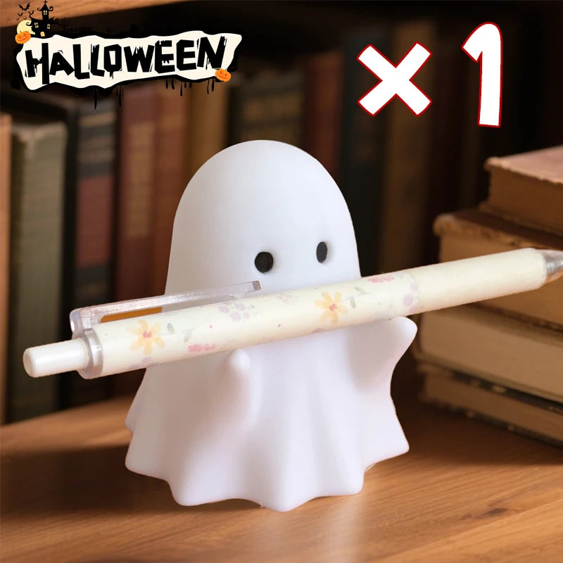 Halloween Decor Ghost Pen Holder Spooky Desk Organizers Pencil Holder Kawaii Stationery Box Cute Office Desk Decor