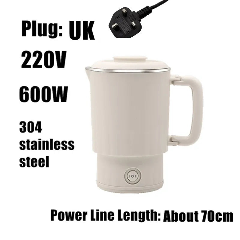 2025 0.6L Mini Folding Kettle Portable Water Heater 600W 600ml Electric Kettle Home Kettle Electric boiling pot Noodle