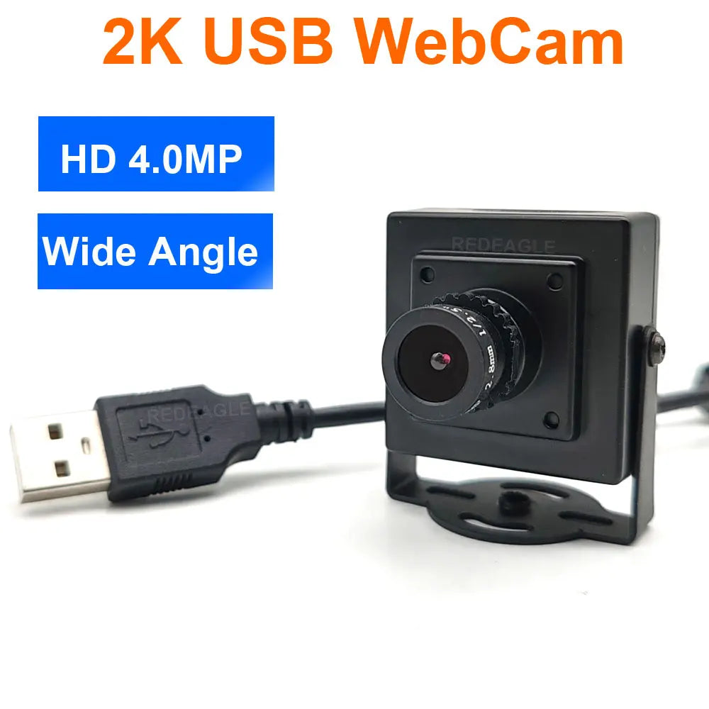 120 Degree Wide Angle 2.8mm Mini 2K HD PC Webcam Plug And Play 30fps 2560x1440 High Speed Video Live Computer USB