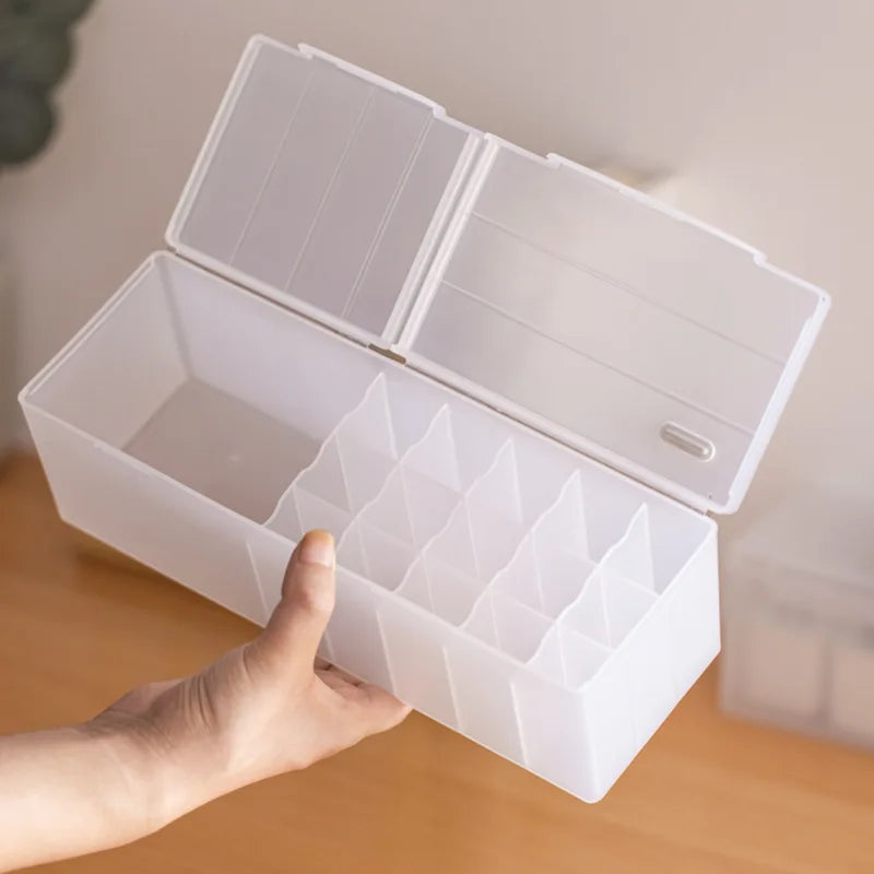 1pc Large-capacity Covered Cable ManaSynthetic Gemstoneent Box A Space-saving Desktop Storage Solution for Office