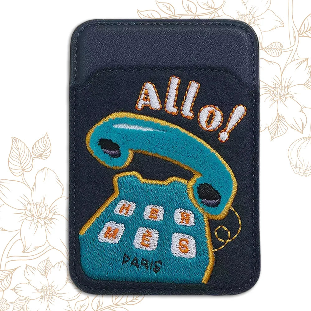 Leather Card Holder Magsafe Magnetic Credit Card Protective Case GPS Anti-lost Mobile Phone Bag Ultra-thin For iPhone16