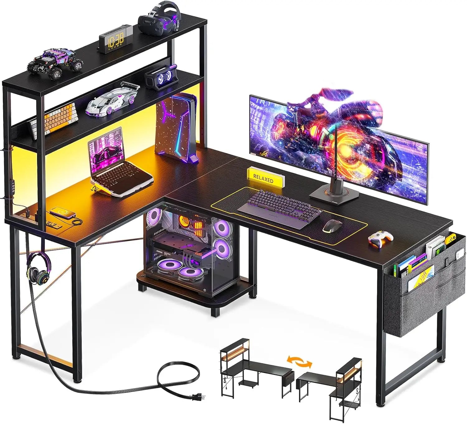 53-inch-l-shaped-desk-with-led-lighting-reversible-gaming-desk-with-power-outlets-cornor-computer-table-with-storage-shelves