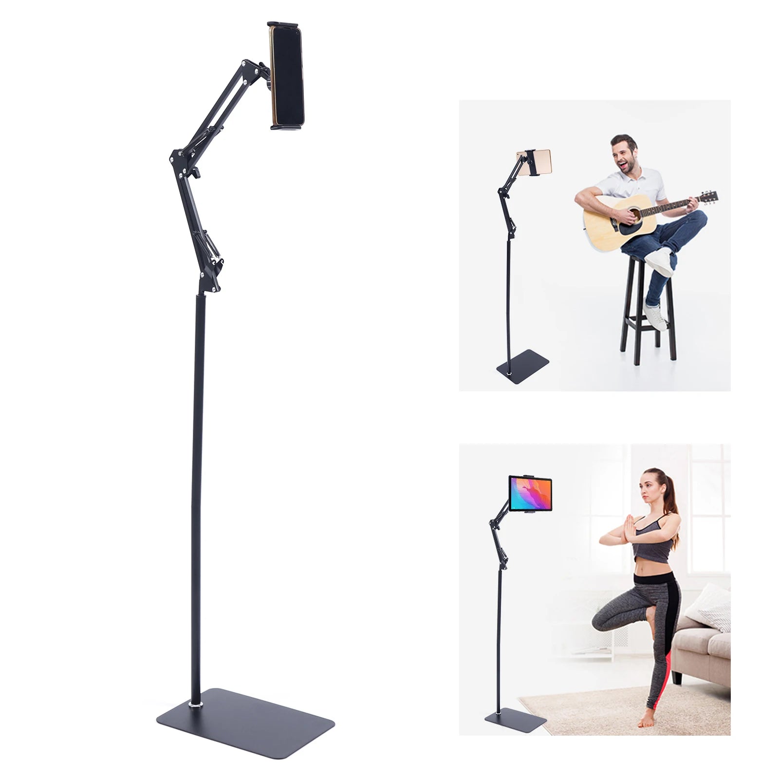 Universal Ipad Stand Floor Tablet Bracket Adjustable Flexible Rotation Phone Holder 360° rotating Stand Support