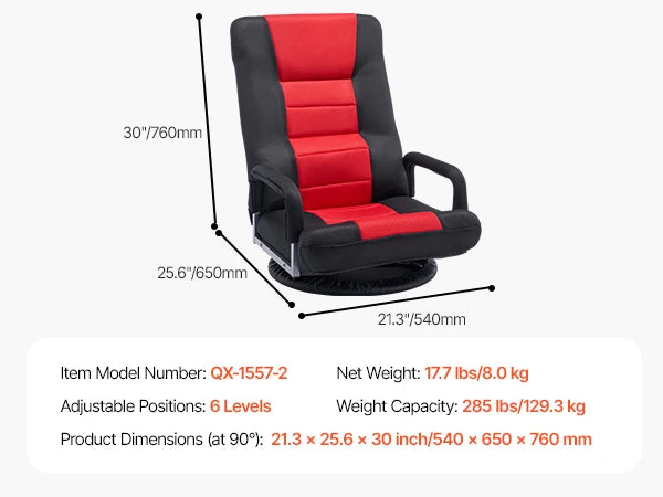 SucceBuy Floor Chair Recycled Foam Folding Sofa Chair Multifunctional Floor Chair with Back Support Ideal for Sleeping