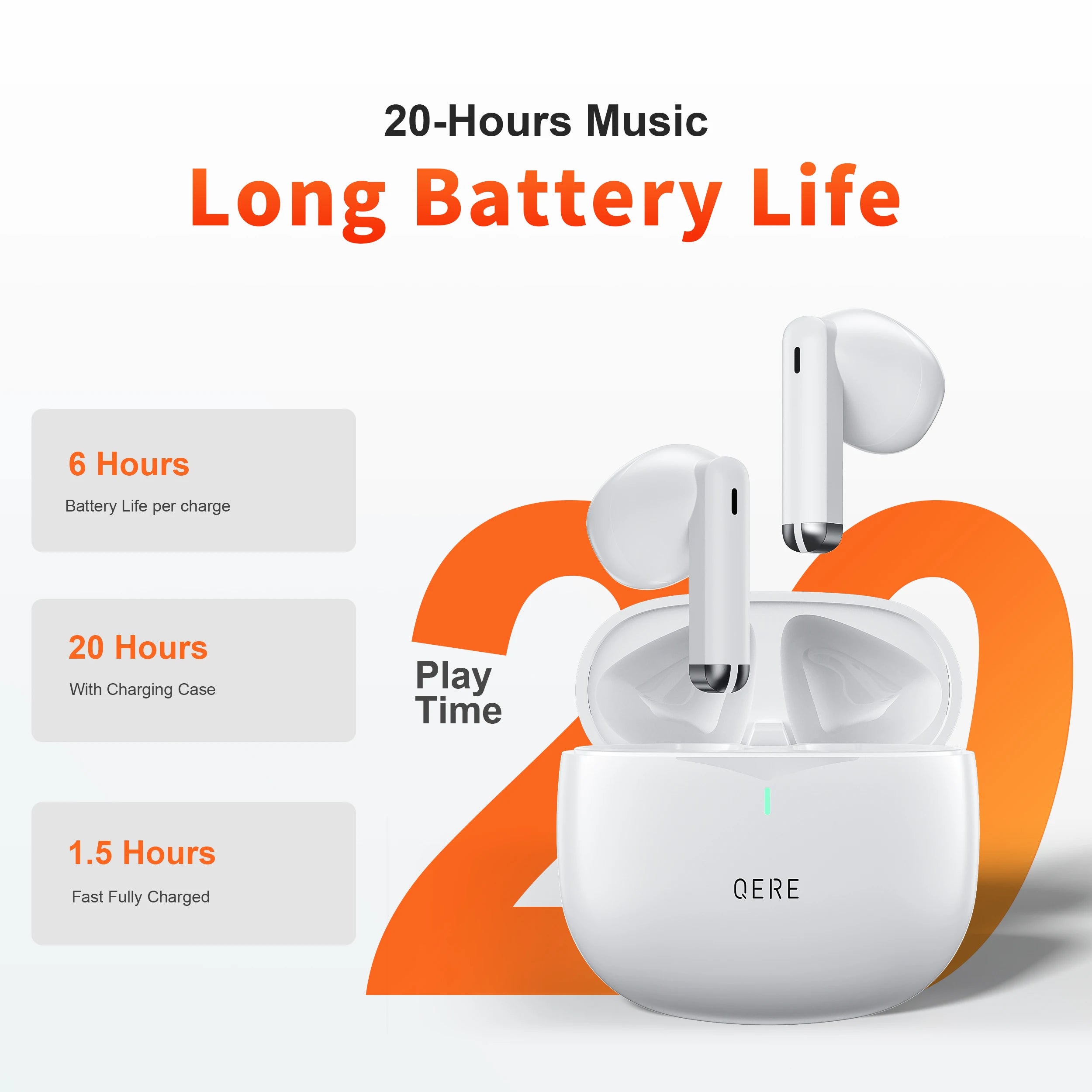 Wireless Earphones QERE E28 NEW TWS Bluetooth 5.3 HD Microphone HIFI Headphone 13mm Driver Low Latency gaming