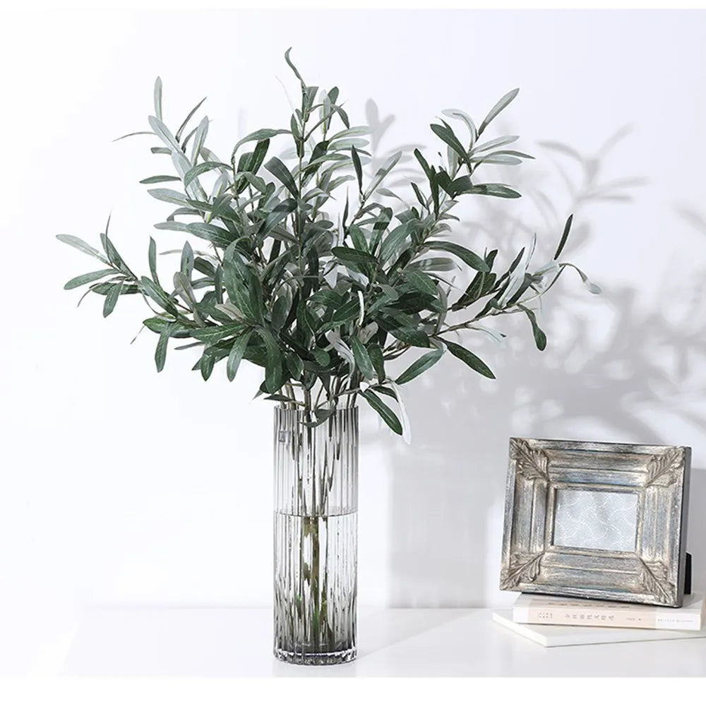 Artificial Olive Branches Leave With Fruits for Home Wedding Decoration Accessories Christmas Diy Vase Green Fake