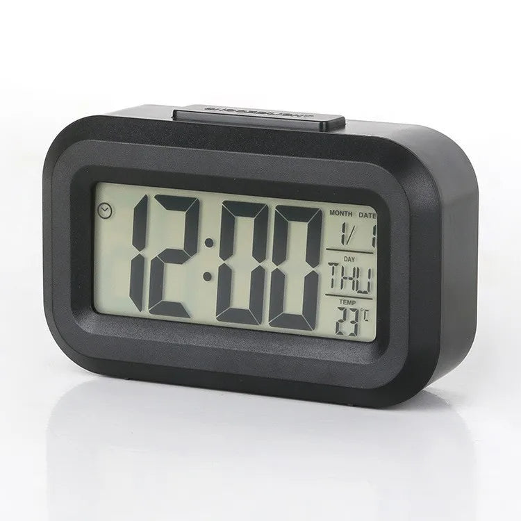 Mini Digital Alarm Clock LED Backlight Desktop Electronic Moment Calendar Snooze Multifunction Table Clock with Data