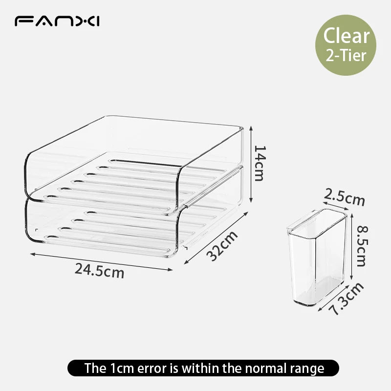 Paper Organizer Letter Tray 4 Pack Acrylic Stackable Desk File Organizer,Clear File Organizer for Desk Office Organizer