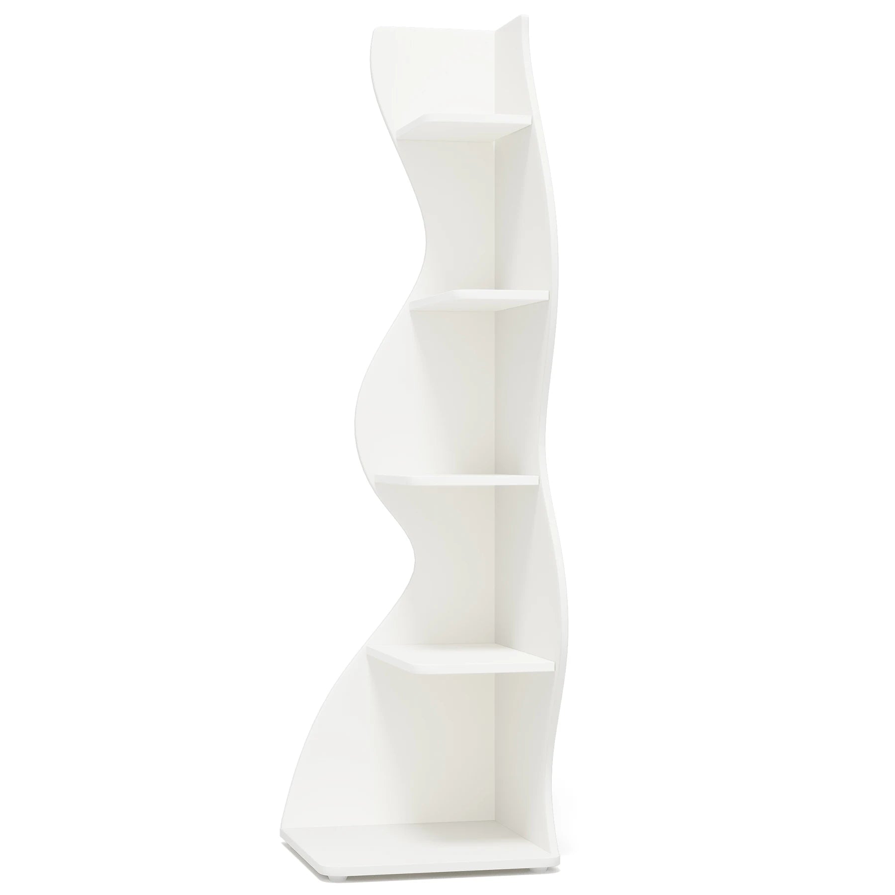 Tribesigns Corner Shelf Modern 5-Tier Wall Corner Bookshelf Stylish Corner Small Bookcase Storage Rack Plant Stand