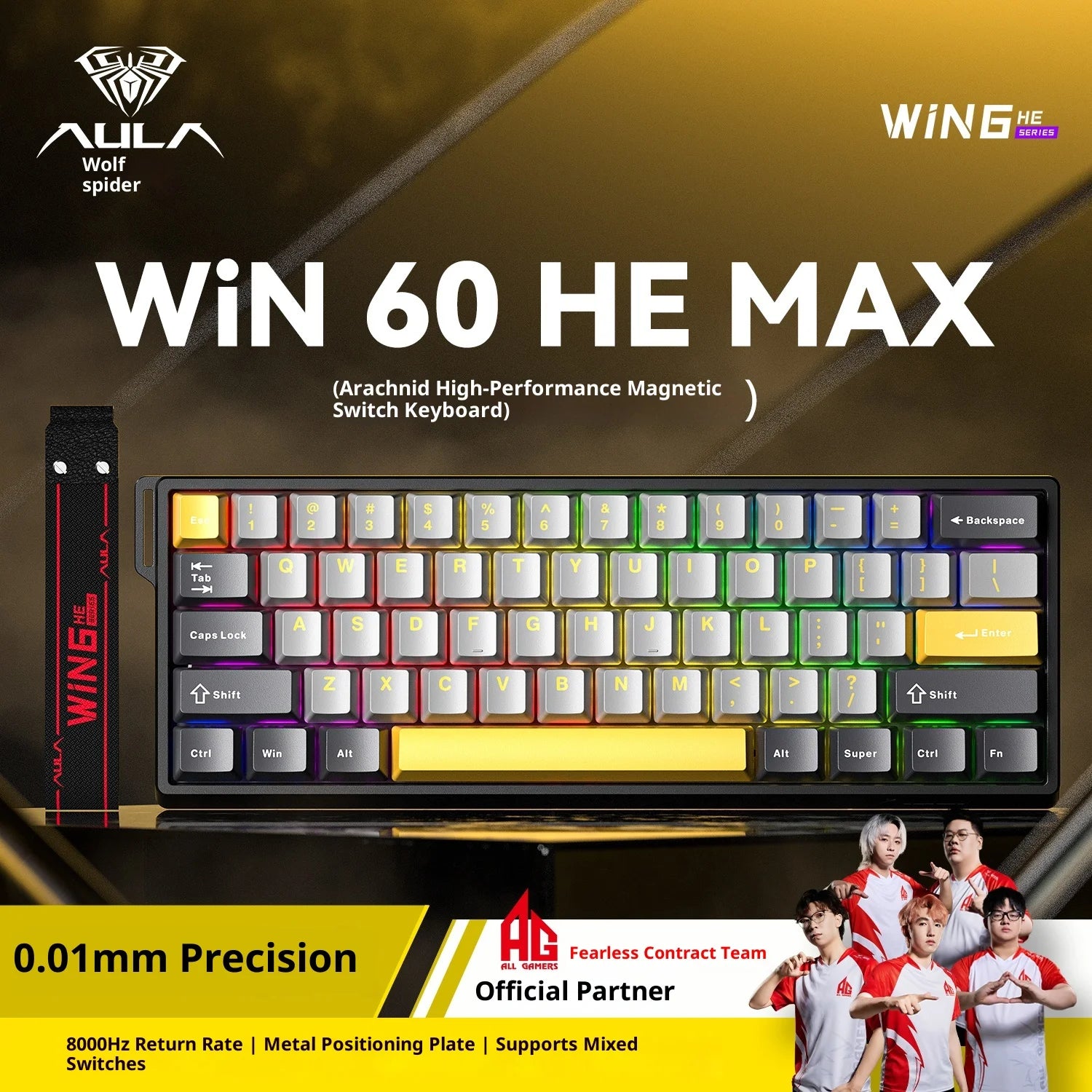 New Tarantula Win60he Magnetic Axis Mechanical Keyboard Esports Game Fps Fearless Contract Cs Special Guest Wired