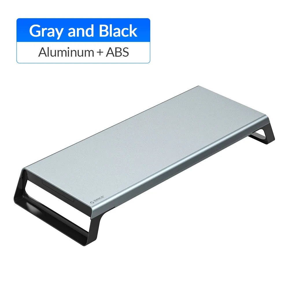 ORICO Aluminum Monitor Stand Riser Wood Computer Universal Desktop Holder Bracket Organizer for PC Laptop MacBook Home