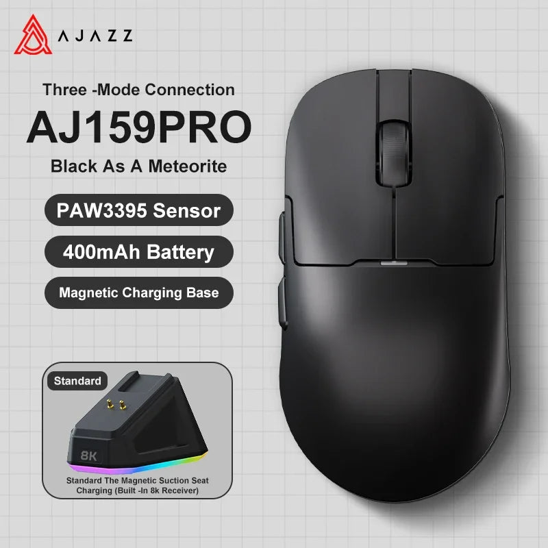 AJAZZ AJ159 APEX/AJ159PRO Wireless Gamer Mouse with RGB Magnetic Charging Base Lightweight AJ159P Gaming Mouse for PC