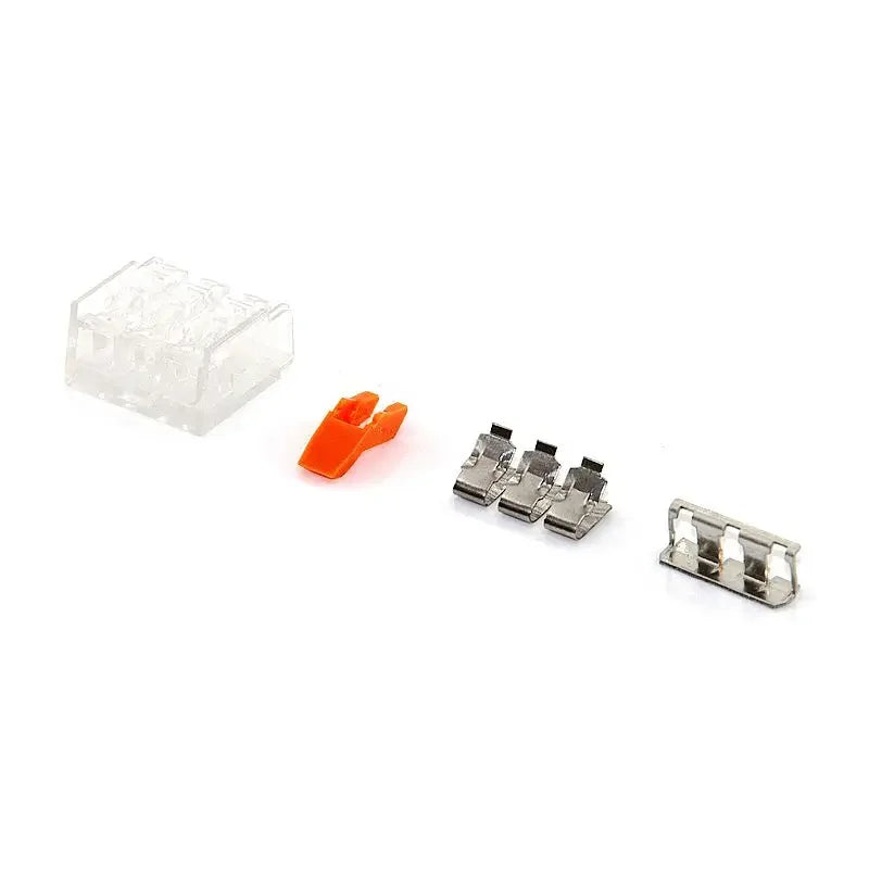 100pcs Box Electrical Lever Wire Connectors Electric Cable Clamp Mini Quick Electrical Push In Lighting Terminal Block