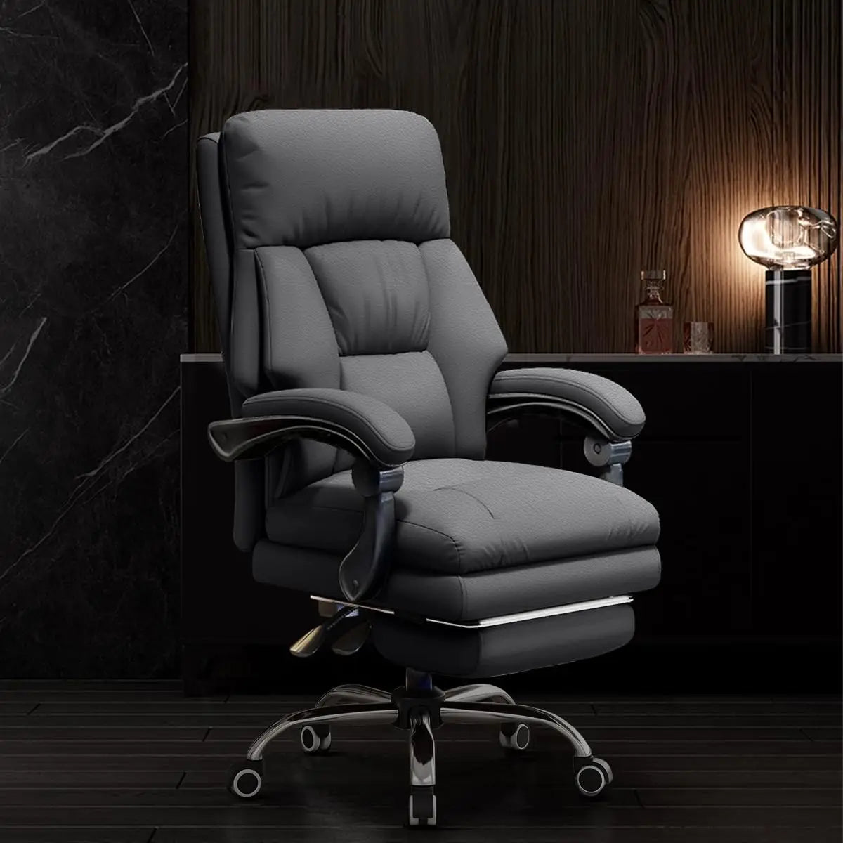High Back Office Chair Executive Desk Chair with Foot Rest Comfortable Computer Gaming Chairs Swivel Work Chair