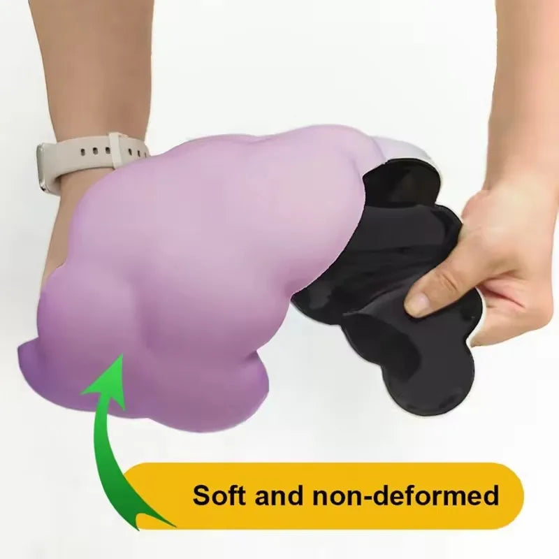 3pcs Keyboard Wrist Rest Pad Set Ergonomic Leaf Shape Mouse Pad With Non-Slip PU Base Pain Relief Memory Foam Mouse