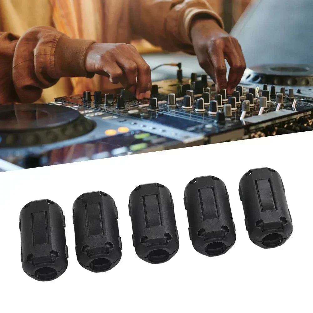 5pcs 3.5/5/7/9/13mm Toroidal Core Ferrite Bead Clip RFI Noise Filter Clip Noise Filter For USB/Video Cable Power Cord