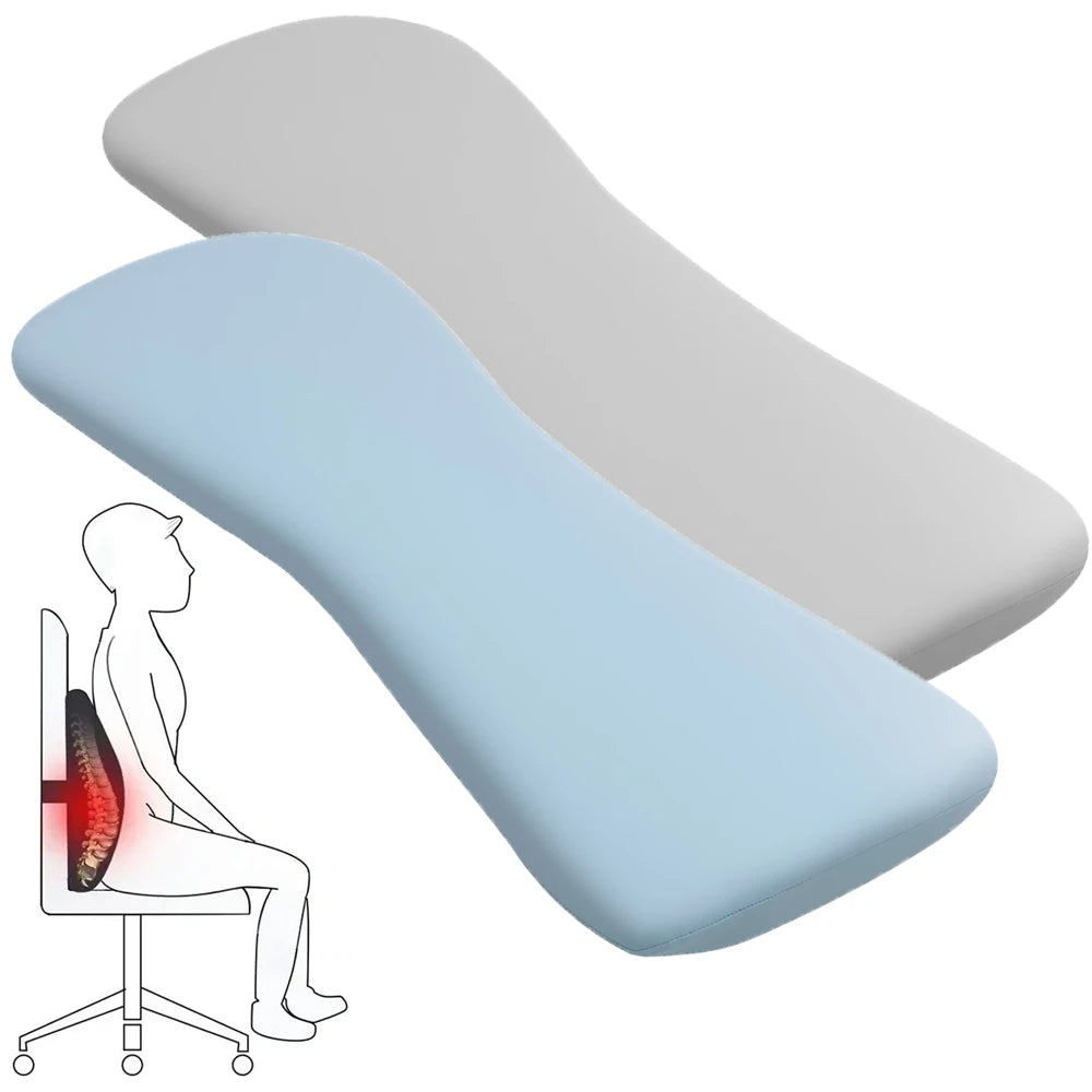 Lumbar Support Pillow Ergonomic Memory Foam Waist Pillow Soft Breathable Back Support Sleeping Pillow for Car Sofa