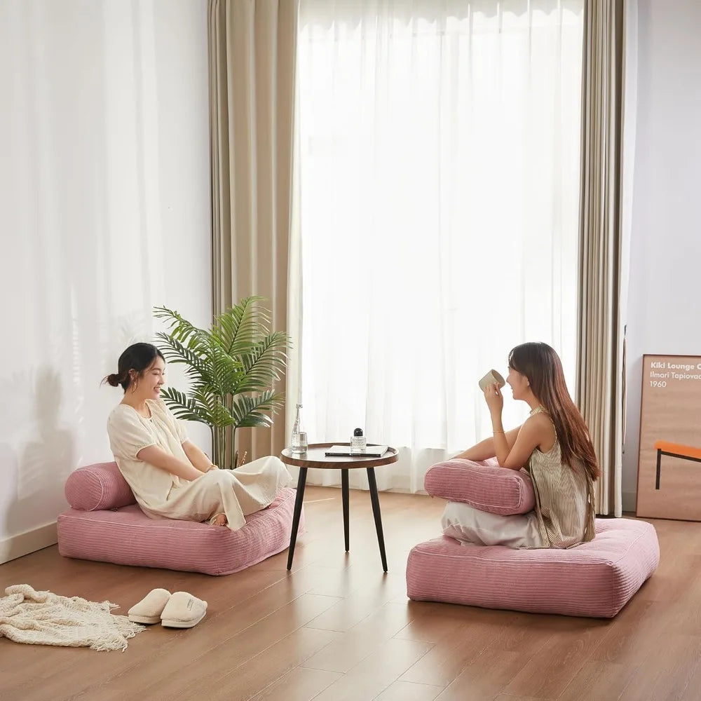 35.4x33.5 Inch Floor Pillow Large Round Floor Cushion with Removable Washable Cover - Ultra Soft Plush Filling