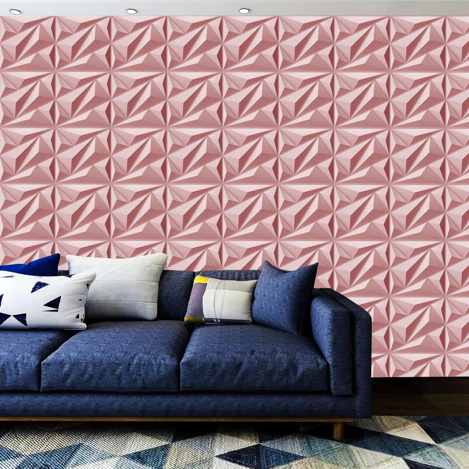 KUUJOJO 3D textured wall panel for indoor wall decoration suitable for living room hall bedroom hotel office send tape