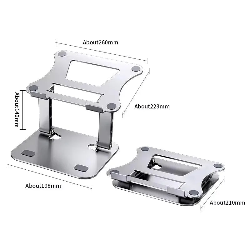 Tablet Stand Adjustable Aluminum Alloy Laptop Tablet up to 17 ’Laptop Portable Folding Stand Cooling Stand Support