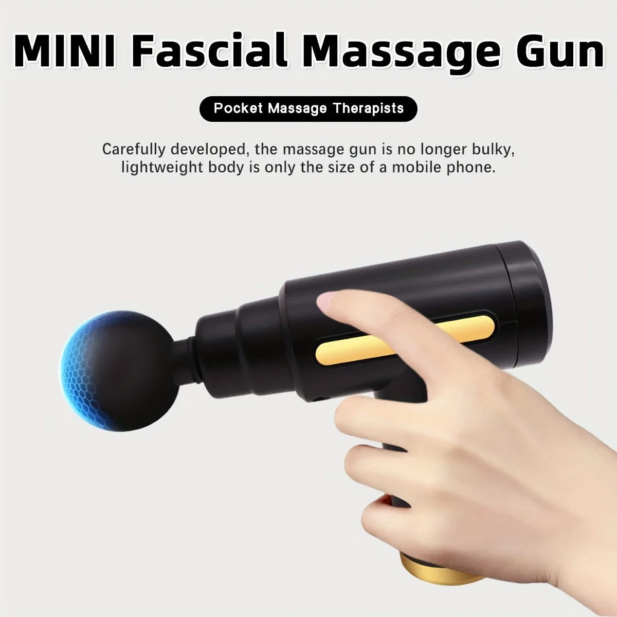 Portable digital fascia gun convenient electric massager LED display screen with six adjustable levels,silent