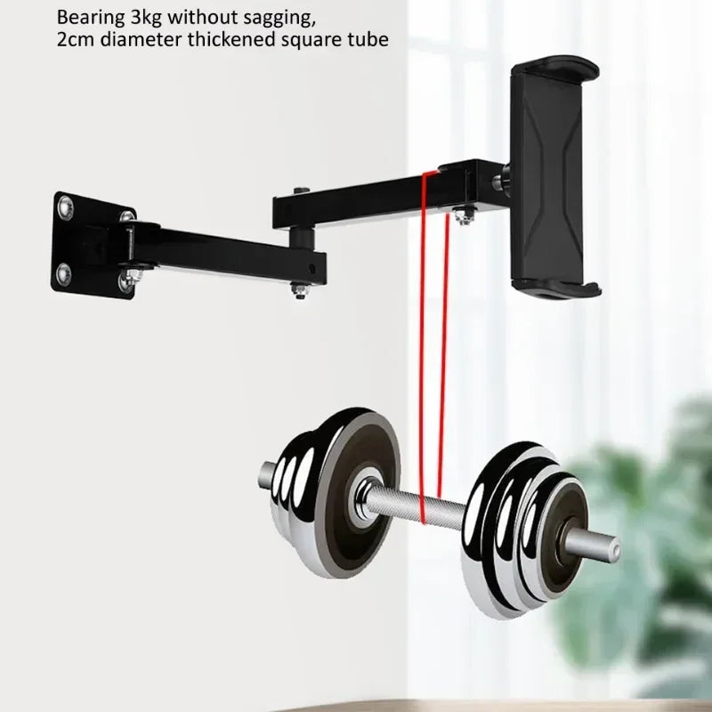 1pcs Wall Mount Tablet Stand Long Arm Stretchable Cell Phone Wall Holder Adjustable Metal Wall IPad Stand for IPhone