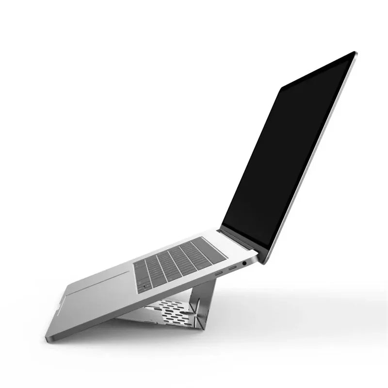 Foldable Laptop Stand Metal Alloy Notebook Tablet Holder Portable Folding Cooling Riser Support Ultra Thin Hide Laptop