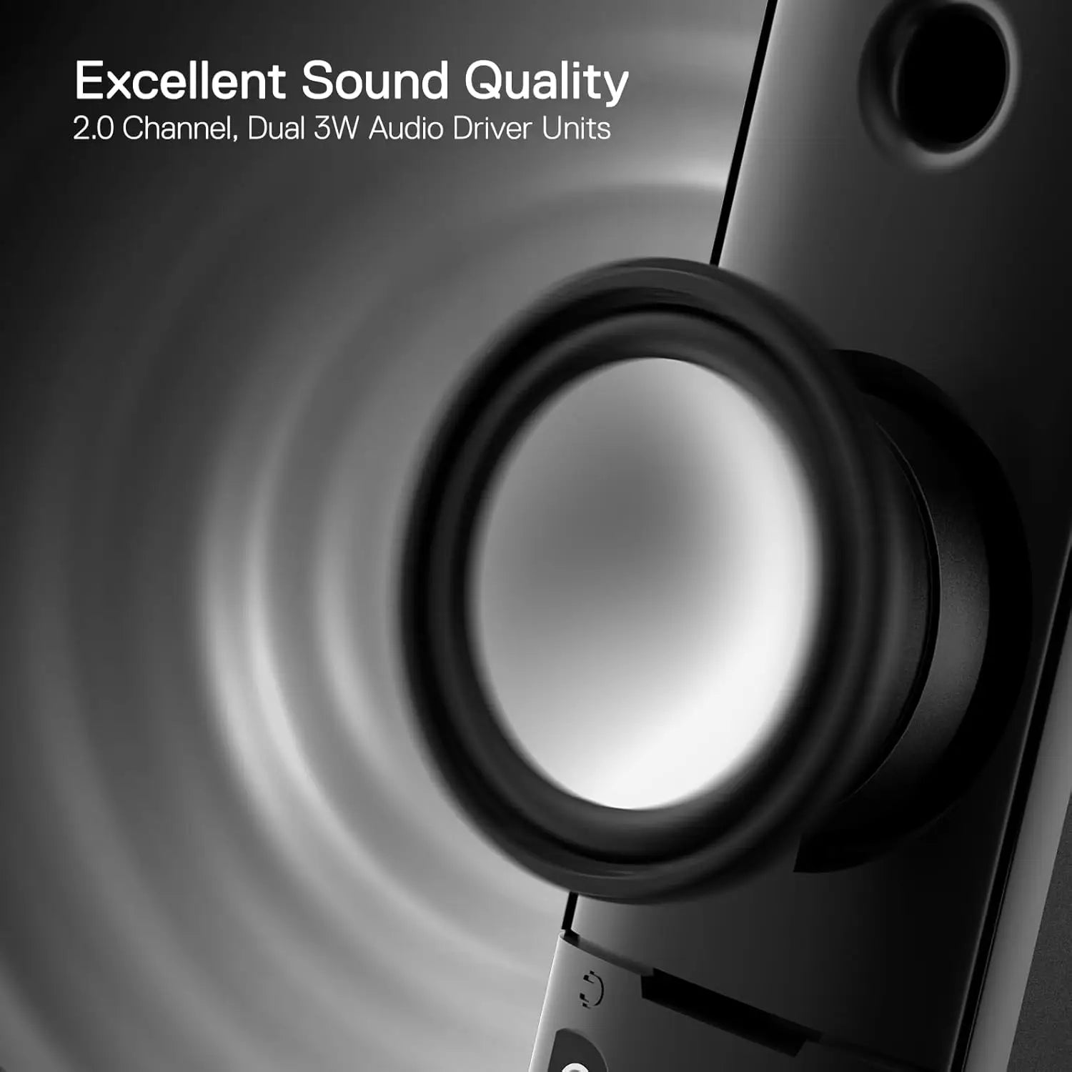 Redragon GS550 PC Gaming Speakers 2.0 Channel Desktop Computer Sound Bar Quality Bass & Decent Red Backlit