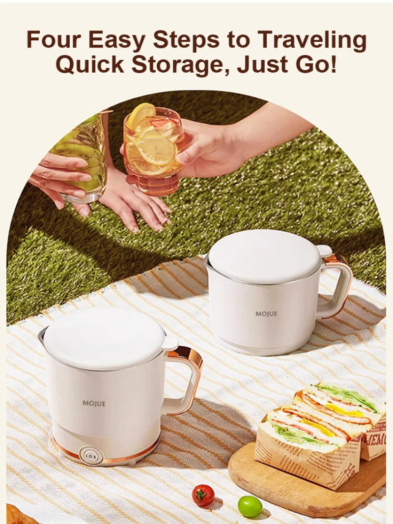 Mini Folding Kettle Portable Water Heater 800ml Electric Kettle Home Kettle Electric Boiling Pot Easy To Travel